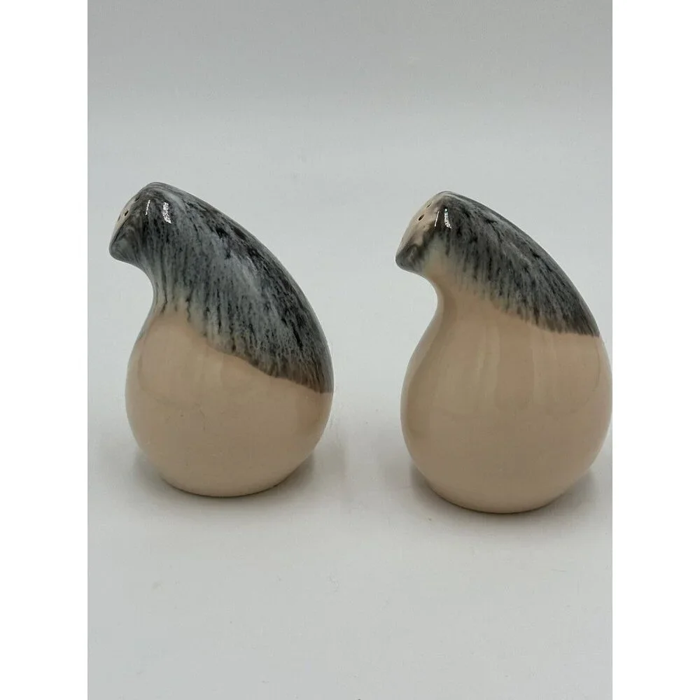 MCM Vernon Ware Salt and Pepper Shakers California‎ Drip Glaze Retro Boho Beige